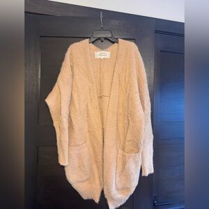 Pink Martini Soft and Fuzzy Tan Cardigan